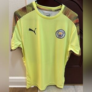 Manchester City Puma 2019-20 Yellow Training Soccer Jersey Large